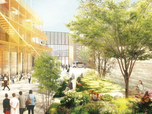 Aménagement des espaces extérieurs de l’îlot sur le parc – Les Echelles